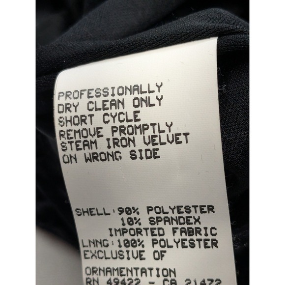 Vtg Black Velvet Dress Holiday Dropwaist Gatsby Old Money Whimsigoth Event A007 - Picture 7 of 9